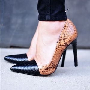 Zara Python Print Pumps